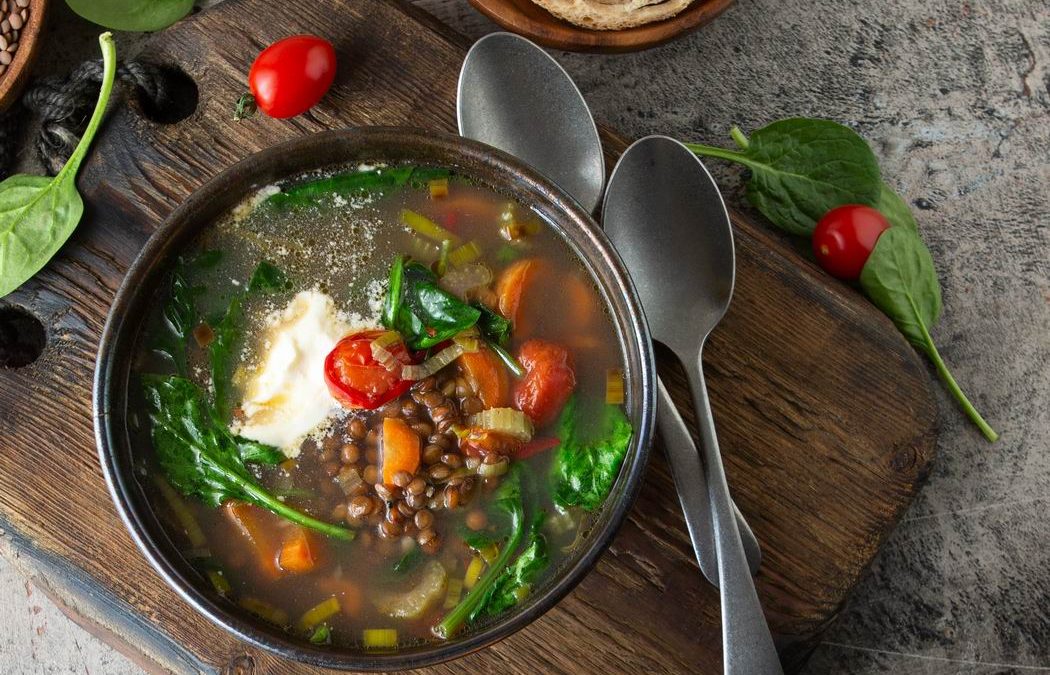 spinach lentil soup